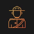 Royal canadian mounted police gradient vector icon for dark theme