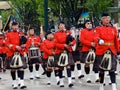 RCMP Pipe And Drum Band In KDays Parade In Edmonton Alberta Royalty Free Stock Photo