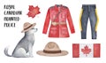 Royal Canadian Mounted Police RCMP Dress Uniform Illustration Collection.
