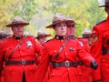 Mounties Marching In Alberta Police And Peace Officers Memorial Day Royalty Free Stock Photo