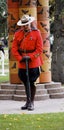 Mountie In Front Of Memorial At The Alberta Police And Peace Officers Memorial Day