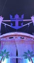 Royal Caribbean Cruise Ship Logo at Night Royalty Free Stock Photo