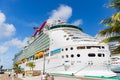 Royal Caribbean cruise ship at the Nassau, Bahamas Port. Royalty Free Stock Photo