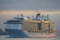 Royal Caribbean Cruise Ship Ovation of the Seas in Auckland Harbor Royalty Free Stock Photo