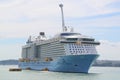 Royal Caribbean Cruise Ship Ovation of the Seas in Auckland Harbor Royalty Free Stock Photo