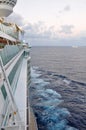 Royal Caribbean international cruise ship sailing view from a deck Royalty Free Stock Photo