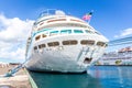 Royal Caribbean`s ship, Majesty of the Seas in the Port of the Bahamas Royalty Free Stock Photo