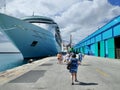 Royal Caribbean Ship Enchantment of the Seas Docked in Barbados Royalty Free Stock Photo