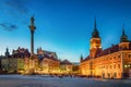 Royal Castle, ancient townhouses and Sigismund`s Column in Old t