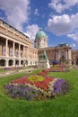 Royal Castle in Budapest, view of garden Royalty Free Stock Photo