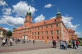 The Royal Castle in the Castle Square, at the entrance to the Warsaw Old Town Royalty Free Stock Photo