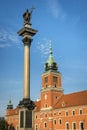 Royal Castle on Castle Square with king Sigismund III Vasa column in Warsaw Royalty Free Stock Photo