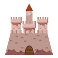 Royal castle icon, cartoon style Royalty Free Stock Photo