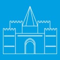 Royal castle icon, outline style Royalty Free Stock Photo