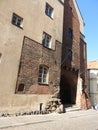 Royal castle, old townhouses in the old town of Warsaw, Poland. Day view Royalty Free Stock Photo