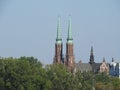 Royal castle, old townhouses in the old town of Warsaw, Poland. Day view Royalty Free Stock Photo