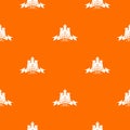 Royal castle pattern vector orange