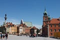 Royal castle and Sigismund Column in the historic center of Warsaw, Poland