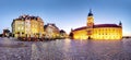 Royal Castle and Sigismund Column in Warsaw in a summer day, Poland