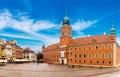 Royal Castle and Sigismund Column in Warsaw Royalty Free Stock Photo