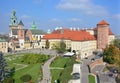 Royal Castle Wawel - panorama Royalty Free Stock Photo