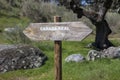 Royal cattle track signpost, Spain