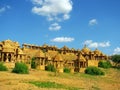 Royal cenotaphs of Bada Bagh in Jaisalmer, India Royalty Free Stock Photo