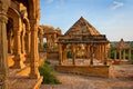 The royal cenotaphs at Bada Bagh in Jaisalmer, Rajasthan, India.