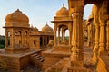 The royal cenotaphs of historic rulers, also known as Jaisalmer Royalty Free Stock Photo