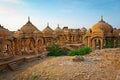 The royal cenotaphs of historic rulers, also known as Jaisalmer Royalty Free Stock Photo