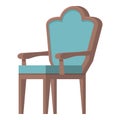 Royal chair icon cartoon . Soiled clean soft