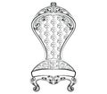 Royal chair with luxurious rich ornaments