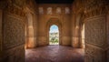 Royal Chamber (Salon Regio) and Ismail Tower Lookout at Generalife Palace of Alhambra - Granada, Andalusia, Spain