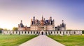 The royal Chateau de Chambord in the evening, France Royalty Free Stock Photo
