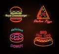 Royal Cheeseburger and Donut Vector Illustration