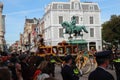 Royal coach arriving at palace Noordeinde on the Prince day Parade in The Hague Royalty Free Stock Photo