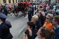 Royal coach driving on Noordeinde on the Prince day Parade in The Hague Royalty Free Stock Photo