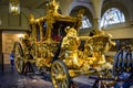 LONDON, England UK - February 15, 2016 : Royal Mews London. The Gold State Coach Royalty Free Stock Photo