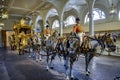 LONDON, England UK - February 15, 2016 : Royal Mews London. The Gold State Coach Royalty Free Stock Photo