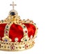 Royal Coronation Crown on a White Background Royalty Free Stock Photo