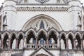 Royal Courts of Justice, gothic style building, facade, London, United Kingdom Royalty Free Stock Photo