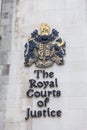 Royal Courts of Justice, gothic style building, facade, London, United Kingdom Royalty Free Stock Photo