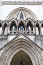 Royal Courts of Justice, gothic style building, facade, London, United Kingdom. Royalty Free Stock Photo