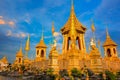 The Royal Crematorium of His Majesty King Bhumibol Adulyadej stands tall in Sanam Luang in front of the Grand Palace