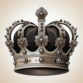 Royal crown collection with neutral white base Royalty Free Stock Photo