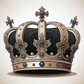 Royal crown collection with neutral white base Royalty Free Stock Photo