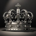Royal crown collection with neutral white base Royalty Free Stock Photo