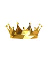 Royal crown.Golden king low poly vector crown.