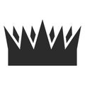 Royal crown icon, black silhouette of monarchy symbol Royalty Free Stock Photo