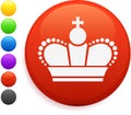 Royal crown icon on round internet button Royalty Free Stock Photo